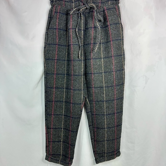 Hyfve plaid tweed paper bag waist trousers size S - Picture 1 of 6